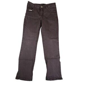 Lee Jeans Womens 8P Dark Brown Corduroy Classic Fit Straight Stretch 29x27